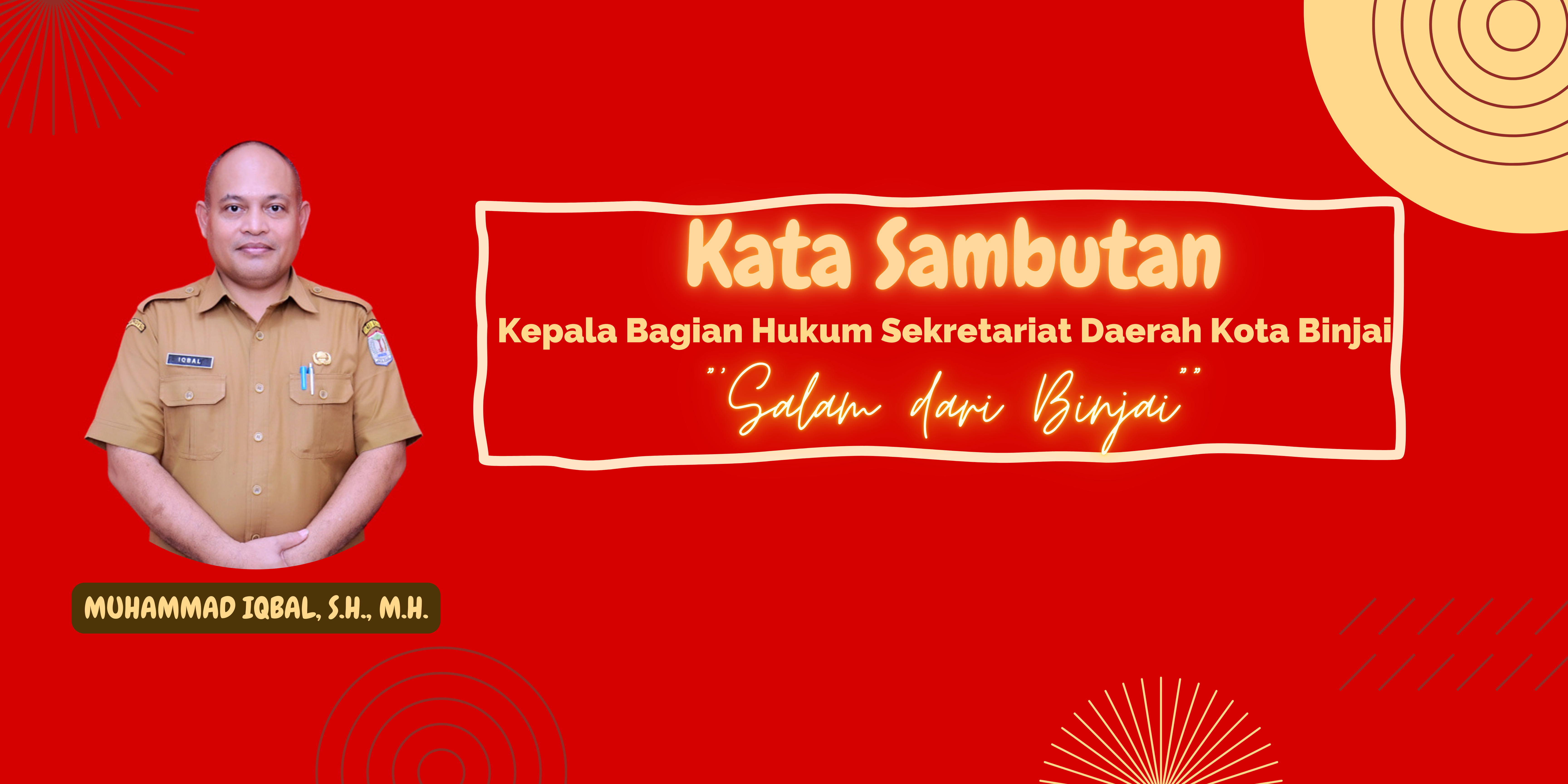 Sambutan Kepala Bagian Hukum Sekretariat Daerah Kota Binjai